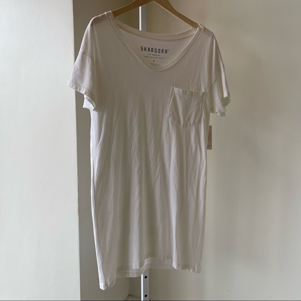 SkarGorn #60 Tee Dress in White Wash